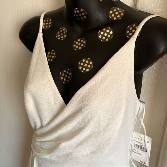 Dress THE POPULATION Crepe Fringe Minidress party cocktail Swiftie Sm NWT - Picture 13 of 15